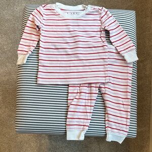 LAKE Striped Kids Pajamas - Red and White